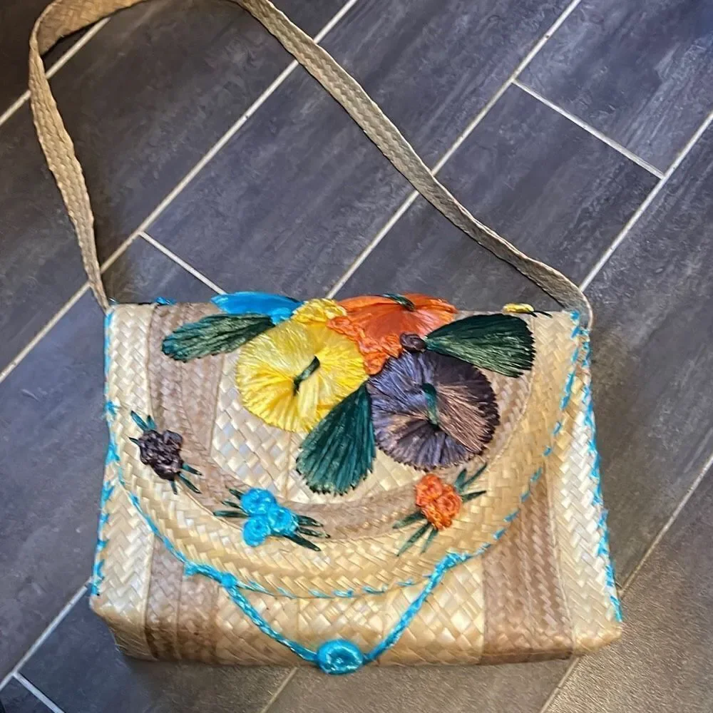 Summer straw handbag - Picture 2 of 8